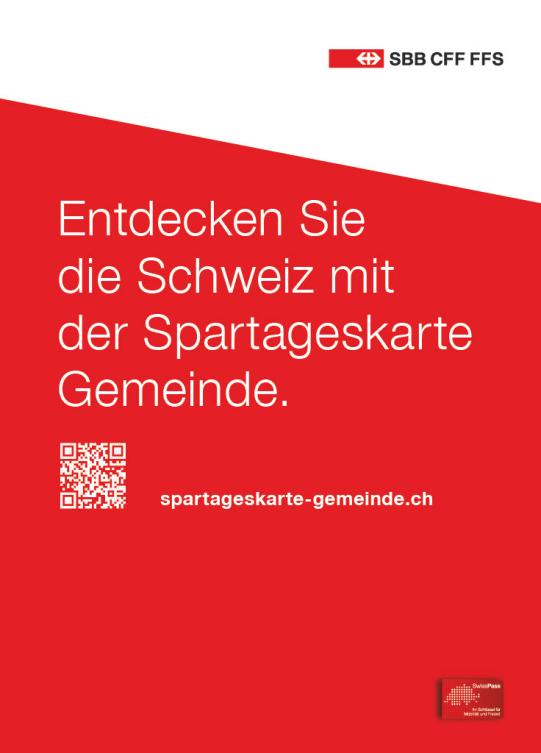 Verkaufsstart Spartageskarte SBB